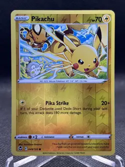 2022 Pokemon Pikachu Silver Tempest Reverse Holo #049/195 TCG - Image 1