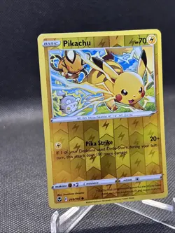 2022 Pokemon Pikachu Silver Tempest Reverse Holo #049/195 TCG - Image 2