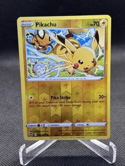 2022 Pokemon Pikachu Silver Tempest Reverse Holo #049/195 TCG - Image 4