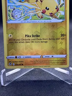 2022 Pokemon Pikachu Silver Tempest Reverse Holo #049/195 TCG - Image 5