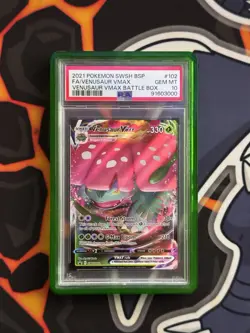 Pokemon Venusaur VMAX SWSH102 Black Star Promo Card PSA 10 Gem Mint 2021 - Image 1