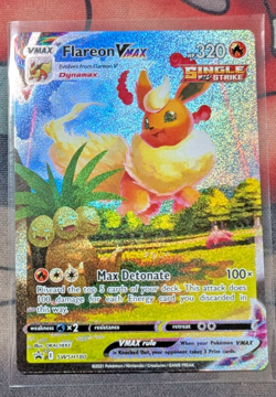 2021 POKEMON SWSH BLACK STAR PROMO #180 FULL ART/FLAREON VMAX - Image 1