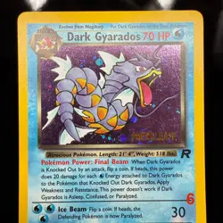 Dark Gyarados (Prerelease) #08/82 Wotc Promo Holo Pokemon Card - Image 4