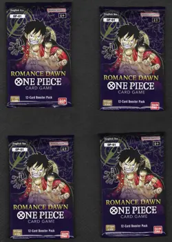 x4 One Piece Romance Dawn OP-01 Booster Packs Factory Sealed - Image 1