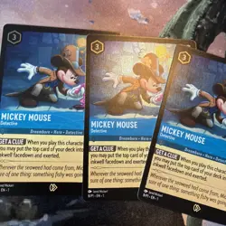Mickey Mouse - Detective 8 Disney Lorcana Promo Cards Cold Foil X4 - Image 3