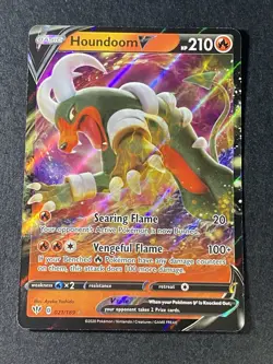 Pokemon TCG Houndoom v Darkness Ablaze Holo Ultra Rare Card 021/189 NM Condition - Image 2