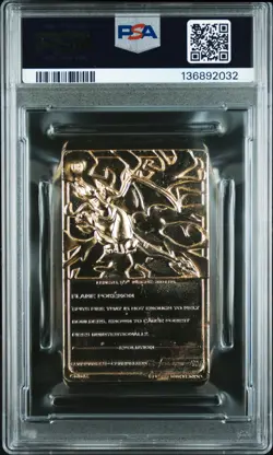 1999 BURGER KING POKEMON GOLD CARDS CHARIZARD PSA 8 - Image 2