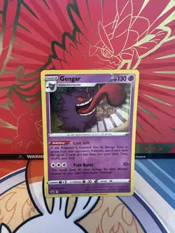 Gengar Holo Rare SWSH06: Chilling Reign 057/198 Psychic Holo Pokemon Card - Image 1