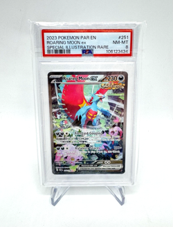 Roaring Moon ex 251/182 Special Illustration Rare Pokemon Card PSA 8 - Image 1