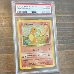 Pokemon TCG Charmander 001/034 PSA 10 Trading Card Game Classic Holo 2023 - Image 1
