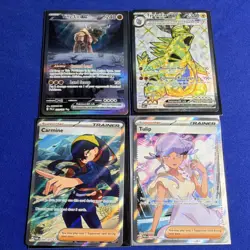 Pokemon TCG Paldea Evolved Full Art Lot Ting-Lu Tyranitar Carmine Tulip 4 Cards - Image 1