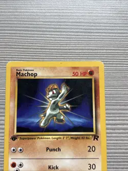 Machop 59/82 1st Edition Team Rocket Non Holo Pokemon Card - 50HP - Image 4
