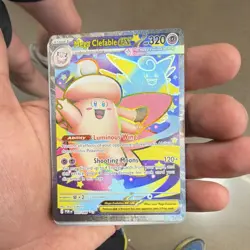 Pokemon Mega Clefable EX 103/088 POR Full Art Holo 320HP Card English - Image 1