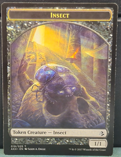 Insect Token 019/025 Amonkhet Card Game Near Mint Creature MTG TCG 1/1 Black NM - Image 1