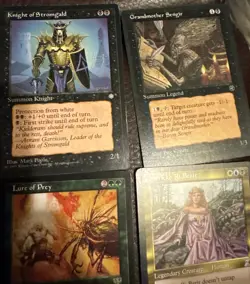 Vintage Rare Magic The Gathering Black Cards (knight, Sengir, Merieke) 4 Card NM - Image 2