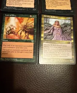 Vintage Rare Magic The Gathering Black Cards (knight, Sengir, Merieke) 4 Card NM - Image 3