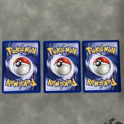 Pokemon 1999 Shadowless Base Set - Chamander, Squirtle, Bulbasaur - LP+ Cards - Image 2