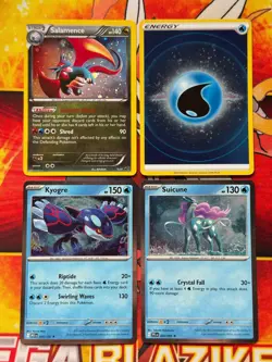Pokemon TCG (4) Card Lot Holo Energy, Salamence Cosmos Holo Blister Promo 8/20 - Image 1