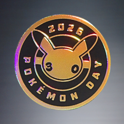 2026 POKEMON TCG PIKACHU COSMO HOLO 051/162 PROMO CARD + POKEMON DAY COIN - Image 3
