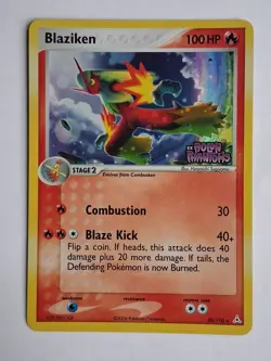 Blaziken 20/110 EX Holon Phantoms Stamped Reverse Holo Rare Pokemon Card - LP - Image 1