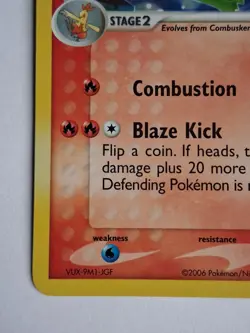 Blaziken 20/110 EX Holon Phantoms Stamped Reverse Holo Rare Pokemon Card - LP - Image 3