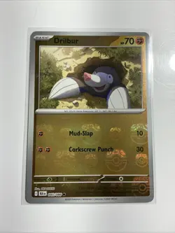 Drilbur (Master Ball Pattern) 045/086 Sv: Black Bolt Holo Pokemon TCG Card - Image 1