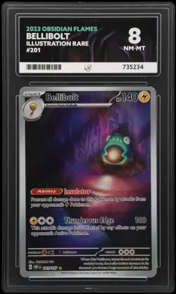 Bellibolt Obsidian Flames 201/197 Illustration Rare 8 NM-MT 2023 Ace Graded Card - Image 3