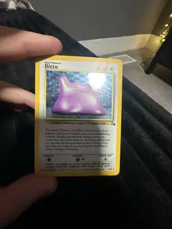 Pokemon TCG Ditto Fossil Holo Rare Card 3/62 MP - Image 2