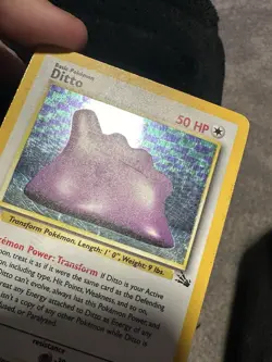 Pokemon TCG Ditto Fossil Holo Rare Card 3/62 MP - Image 3