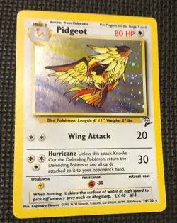 Pokemon Pidgeot TCG Base Set 2 Holo Unlimited Rare Card 14/130 - Image 1