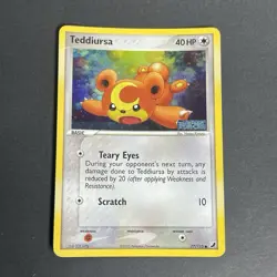 Pokemon Card - Teddiursa Unseen Forces 77/115 Reverse Holo Stamped MP - Image 1