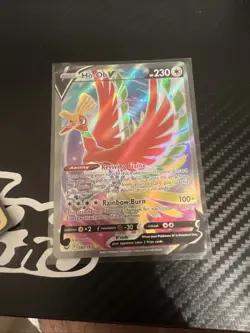 Ho-Oh v Full Art Holo Card 187/195 Sword & Shield Silver Tempest - Image 1