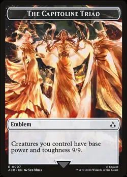 MTG Assassin's Creed TOKEN The Capitoline Trio EMBLEM #0007 - Image 1
