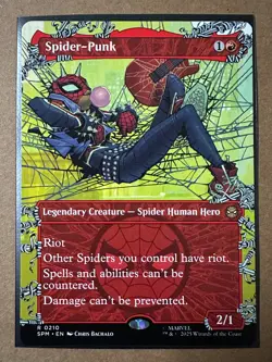 Spider-Punk #0210 BORDERLESS RARE Marvel's Spider-Man SPM MTG Magic NEW - Image 1
