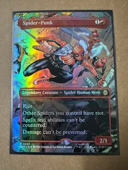 Spider-Punk #0207 FOIL BORDERLESS RARE Marvel's Spider-Man SPM MTG Magic NEW - Image 1