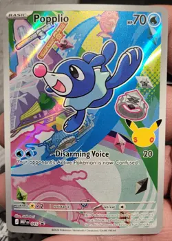 Pokemon Popplio 045 First Partner Black Star Promo Full Art NM - Image 1