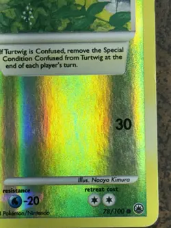 Turtwig 78/100 Majestic Dawn Common Reverse Holo Pokemon Card. - Image 5
