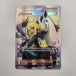 Delinquent 98b/122 Full Art Foil Ultra Rare BREAKpoint Pokemon Card TCG - Image 1