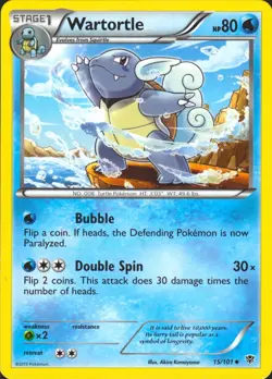 Wartortle 15/101 Uncommon Plasma Blast Lightly Played Pokemon Card - Image 1