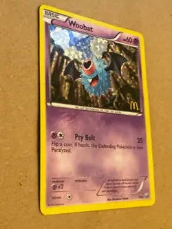 Woobat 007/012 McDonald's 2012 Holo Pokemon card in Pristine Near Mint condition - Image 2