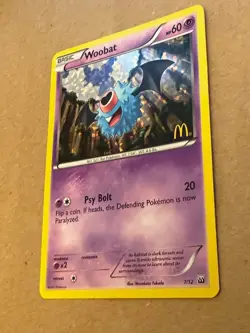 Woobat 007/012 McDonald's 2012 Holo Pokemon card in Pristine Near Mint condition - Image 3