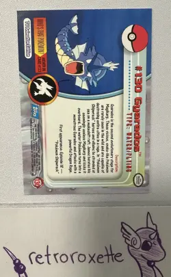 Topps Series 3 Pokemon TV Animation Card #130 Gyarados Regular LP - Image 2