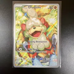 Pokemon TCG Hisuian Growlithe Twilight Masquerade IR 181/167 - Image 1