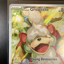 Pokemon TCG Hisuian Growlithe Twilight Masquerade IR 181/167 - Image 2