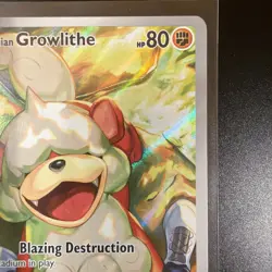 Pokemon TCG Hisuian Growlithe Twilight Masquerade IR 181/167 - Image 3