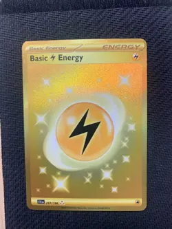 Basic Lightning Energy 257/198 Hyper Rare Pokemon Card-Scarlet & Violet Base- NM - Image 1