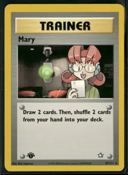 Mary 87/111 Rare Neo Genesis Pokemon Lightly Played - Image 1