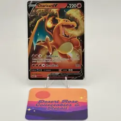 Pokemon TCG Charizard V 18/159 Crown Zenith Ultra Rare Card - Image 1