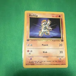 Pokemon Machop 1st Edition Regular Common 59/82 Team Rocket 50HP Punch Kick - Image 1