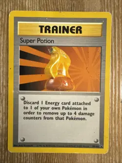 SUPER POTION 90/102 Uncommon Base Set WOTC 1999 Pokemon - DMG - Image 1